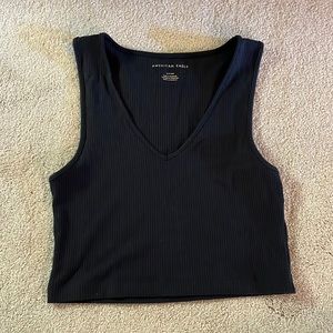 American Eagle black cropped tank top